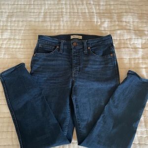 Madewell High Rise Skinny Jeans in Hayes Wash